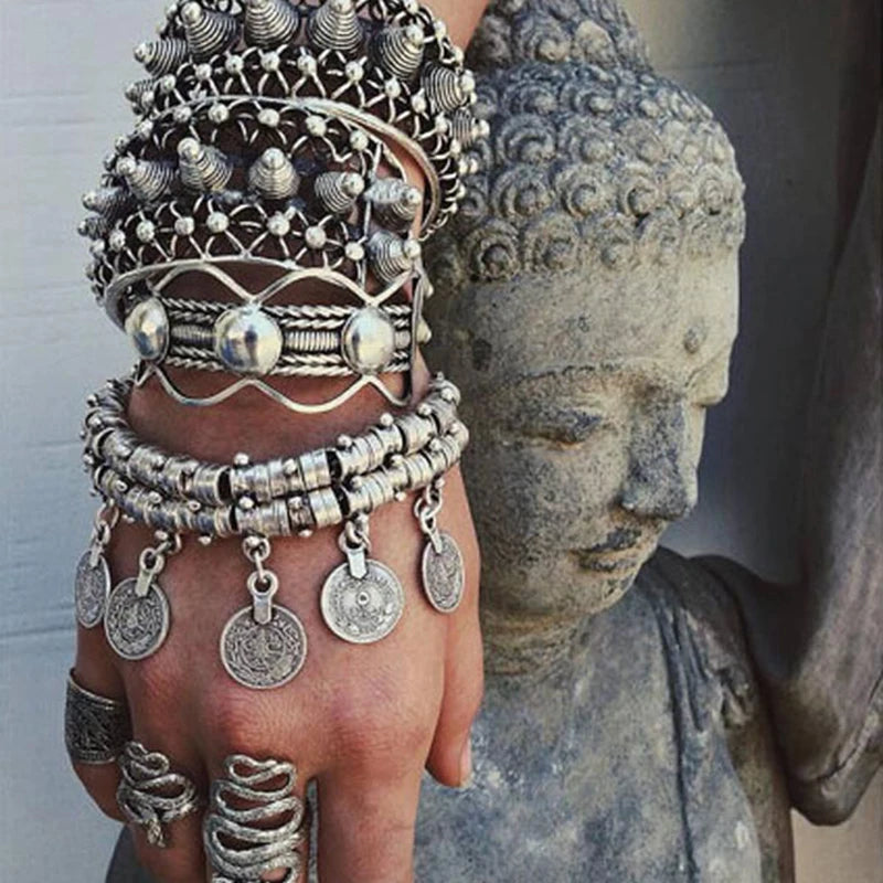 Ethnic Coin Pendant Bracelets