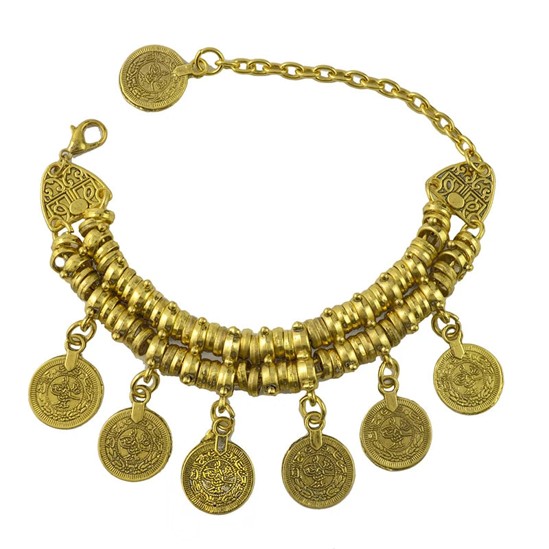 Ethnic Coin Pendant Bracelets