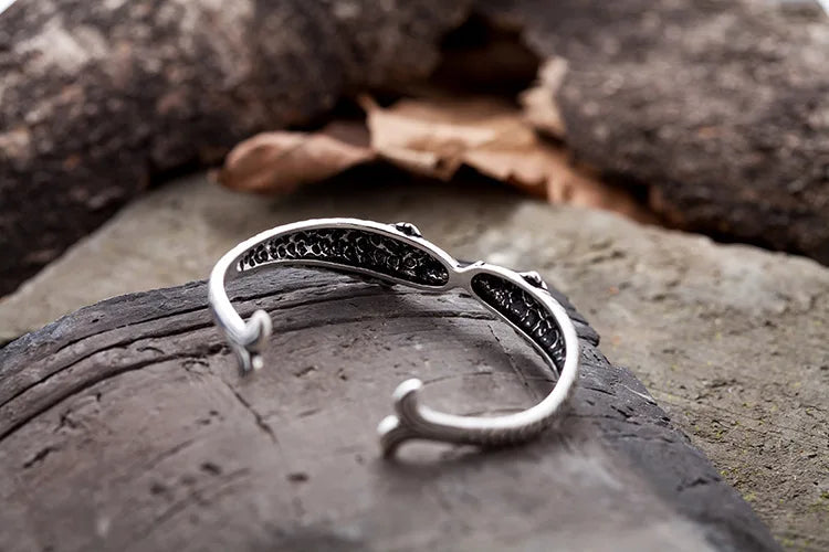 New Exquisite Cute Fish 925 Sterling Silver Jewelry Not Allergic Bracelets Pisces Double Fish Ethnic Style Retro Bangles  SL006