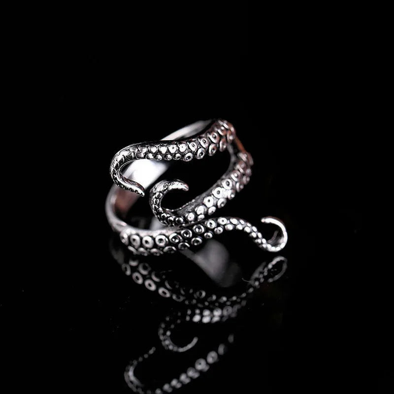 Titanium Steel Octopus Rings