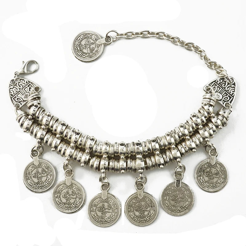 Ethnic Coin Pendant Bracelets