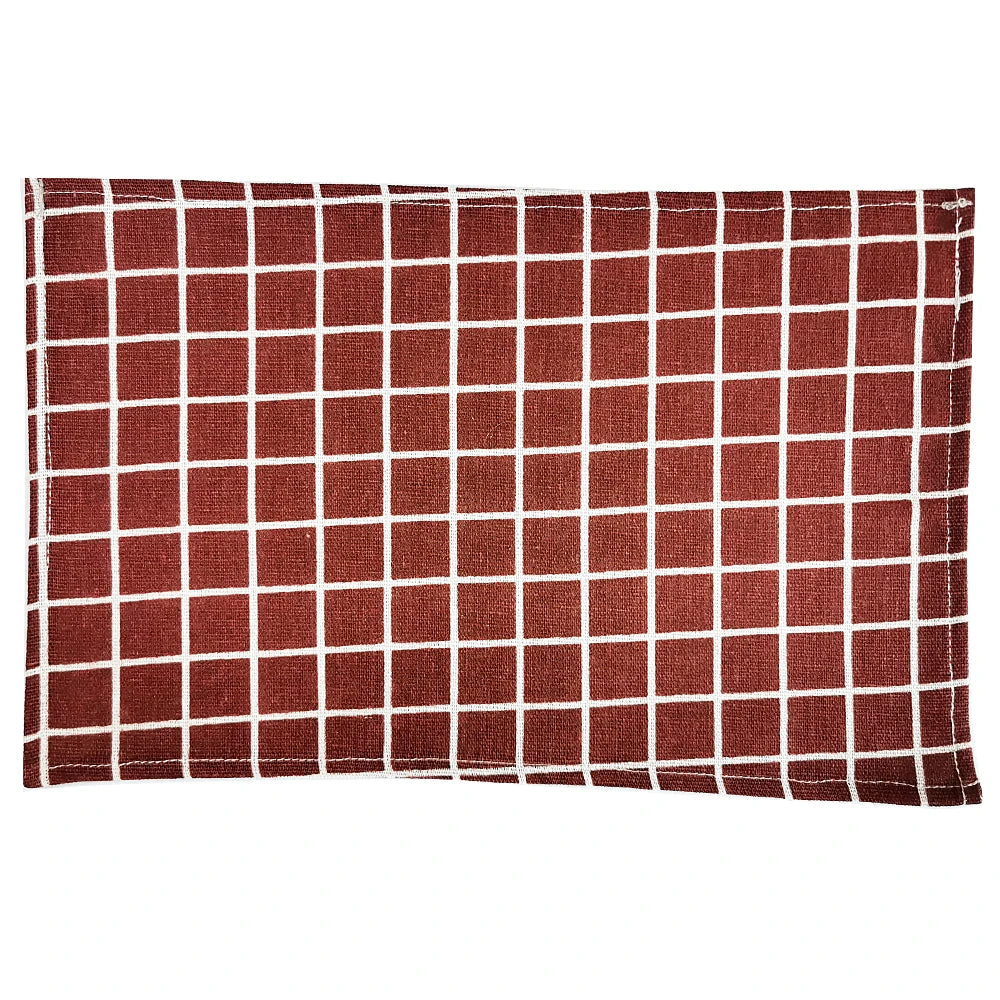 1Pc Polyester Linen Fabric Table Mats