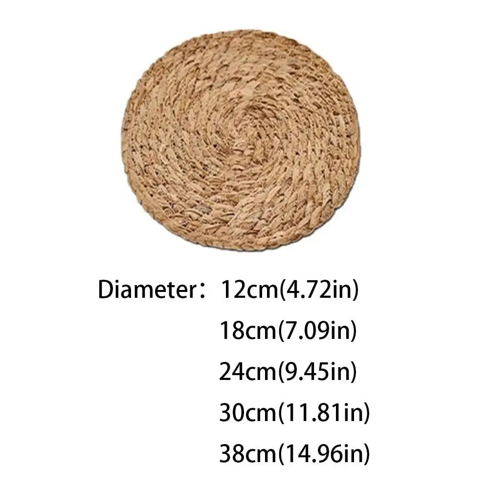 Round Handwoven Rattan Placemats