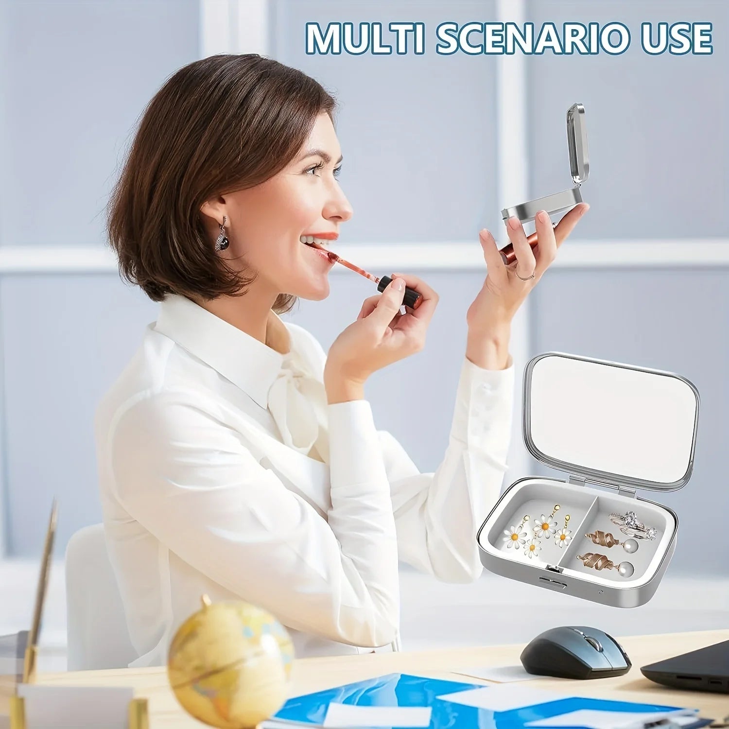 Sardines Print Metal Pill Box,Travel Pill Organizer for Vitamins & Pills