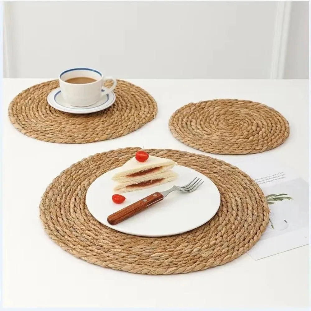 Round Handwoven Rattan Placemats