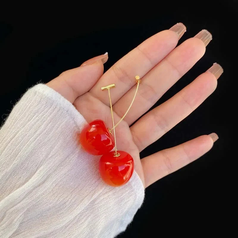 cherry and strawberry earings