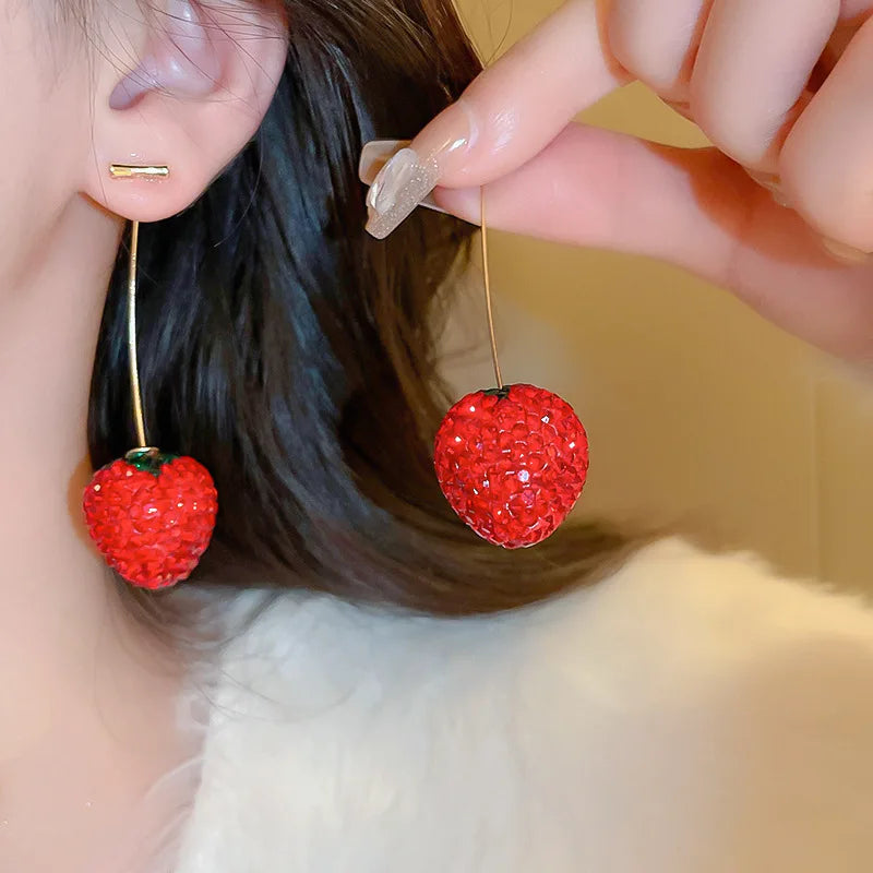 cherry and strawberry earings