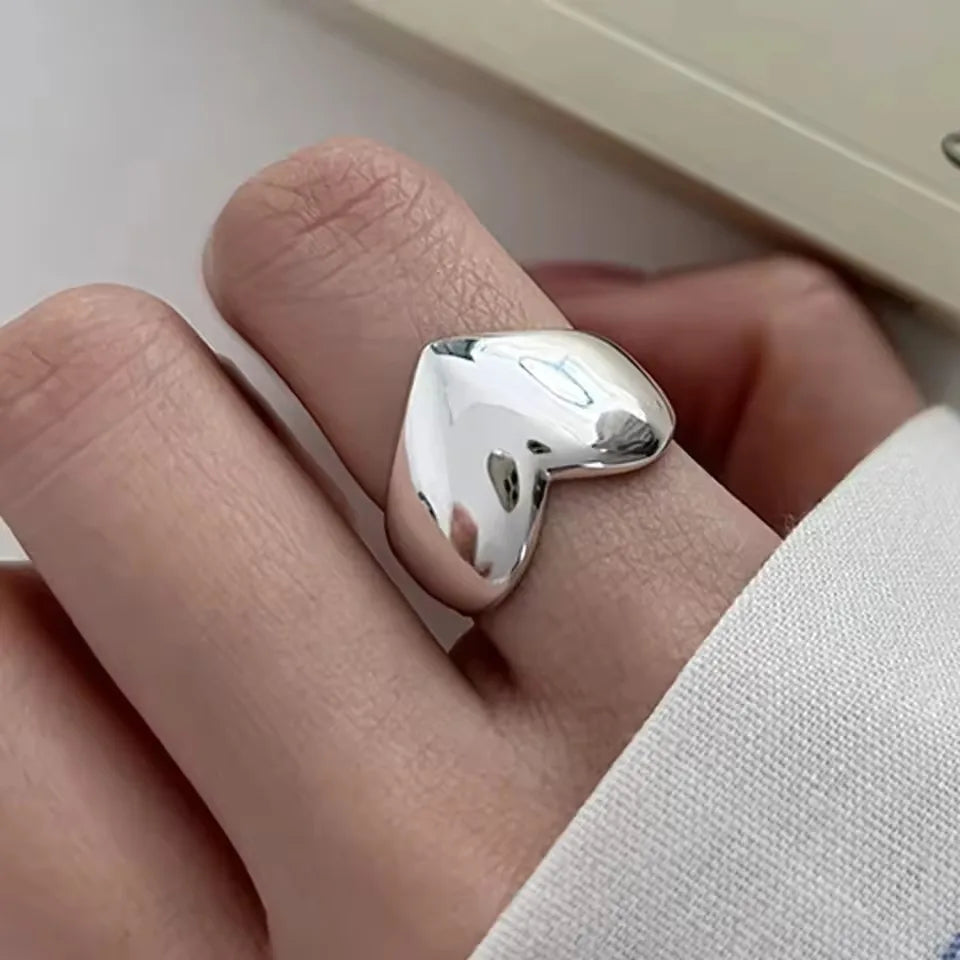PANJBJ Real 925 Sterling Silver Retro Round Ring For 2 Rigns Women Chain Vintage Fine Jewelry Minimalist Accessories Gift