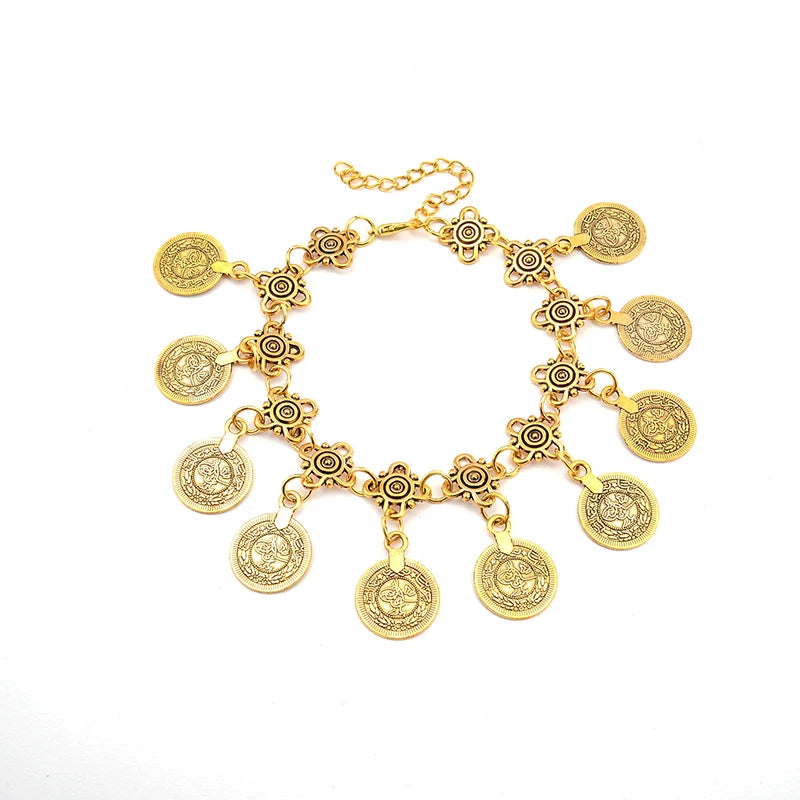 Ethnic Coin Pendant Bracelets
