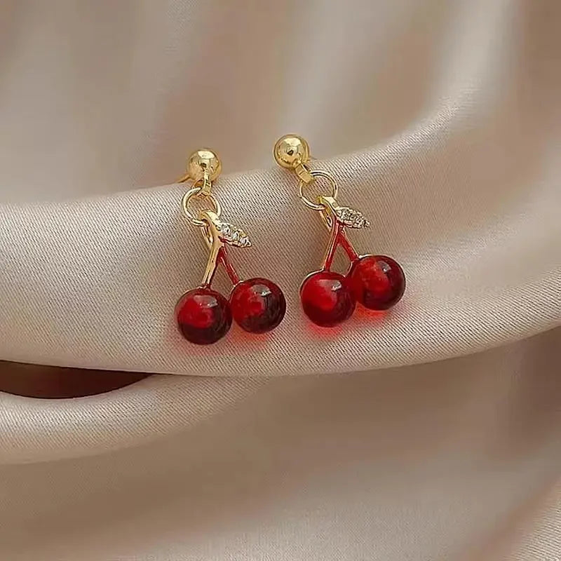 cherry and strawberry earings