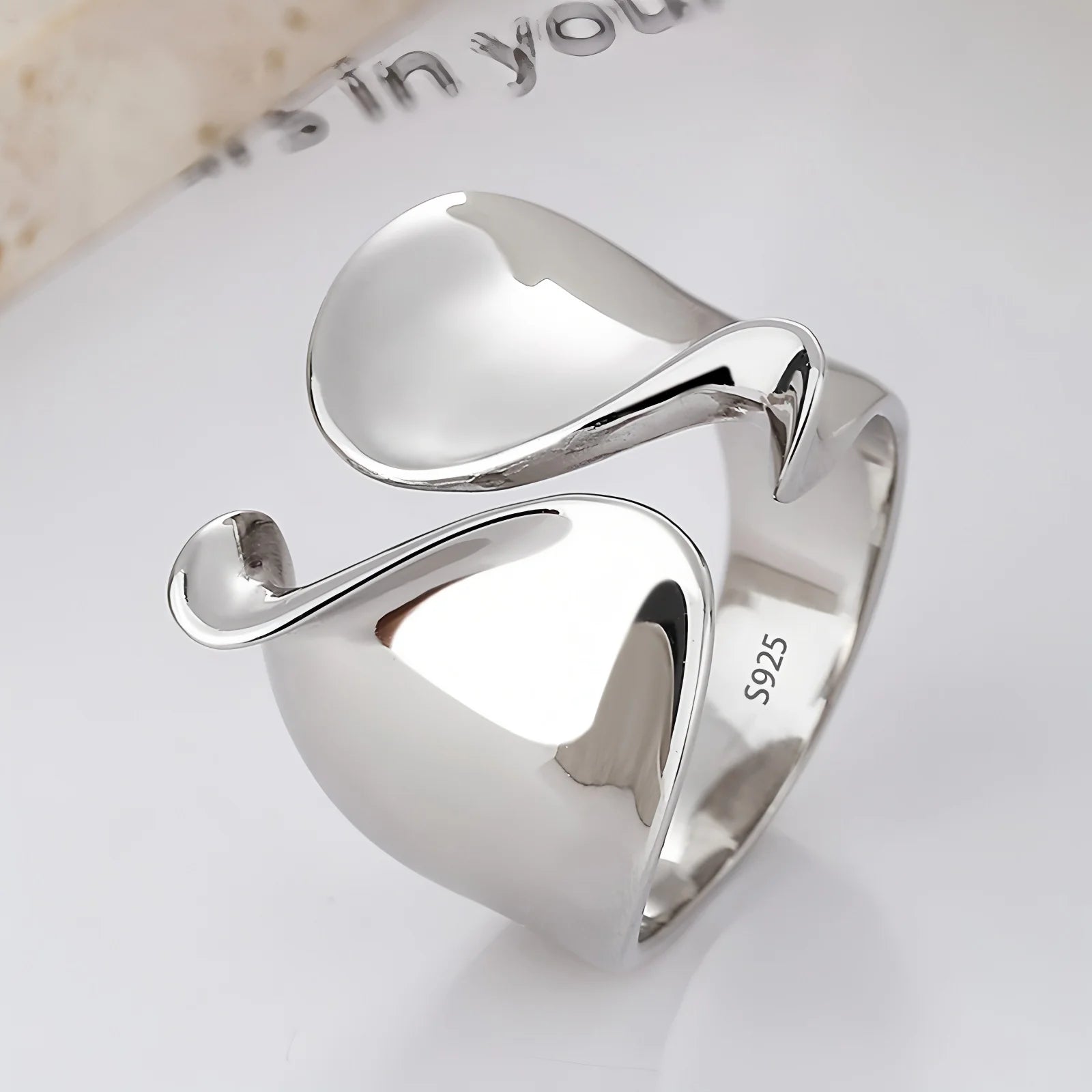 PANJBJ Real 925 Sterling Silver Retro Round Ring For 2 Rigns Women Chain Vintage Fine Jewelry Minimalist Accessories Gift