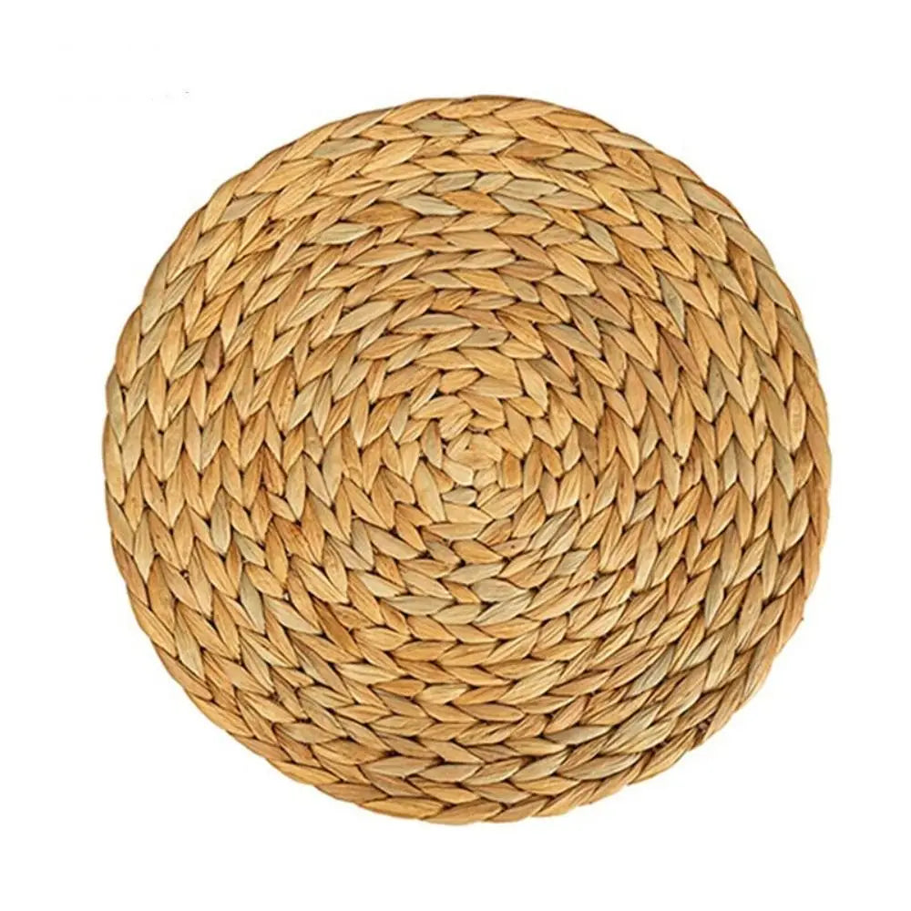 Rattan Round Natual Straw cups Mat