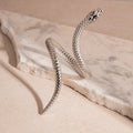 New Arrival Snake Shaped Cuff Bracelet Ring Set for Women Exaggerated Metal Unique Design Bracelet Fashion Jewelry Set