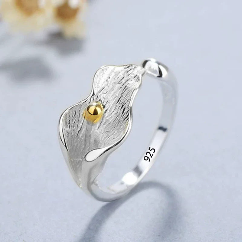 PANJBJ Real 925 Sterling Silver Retro Round Ring For 2 Rigns Women Chain Vintage Fine Jewelry Minimalist Accessories Gift