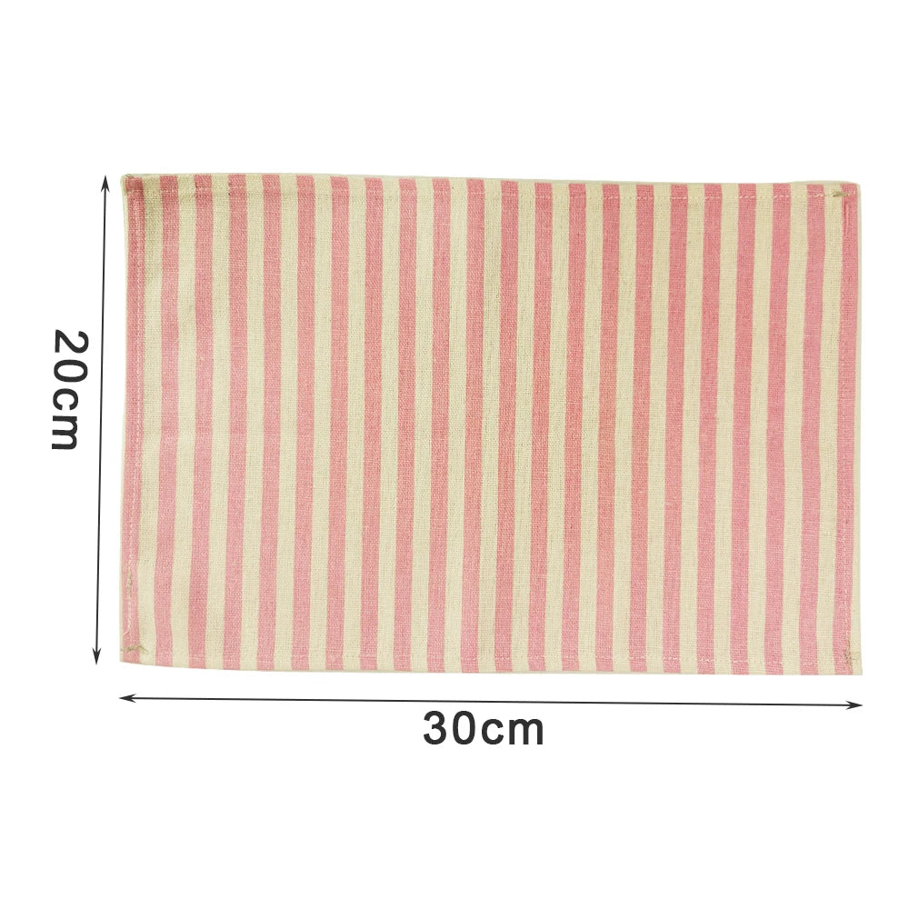 1Pc Polyester Linen Fabric Table Mats