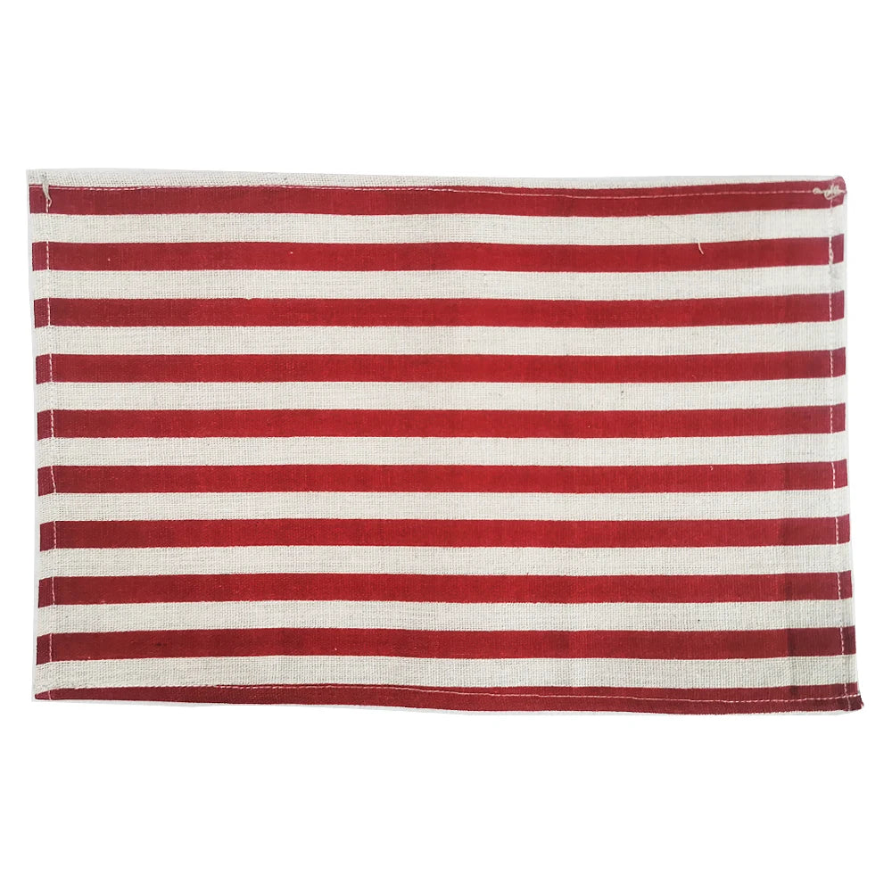 1Pc Polyester Linen Fabric Table Mats