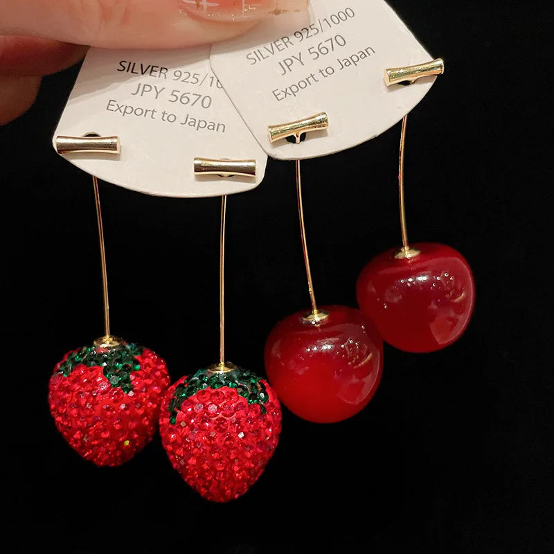 cherry and strawberry earings