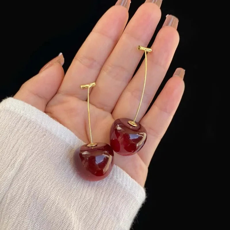 cherry and strawberry earings