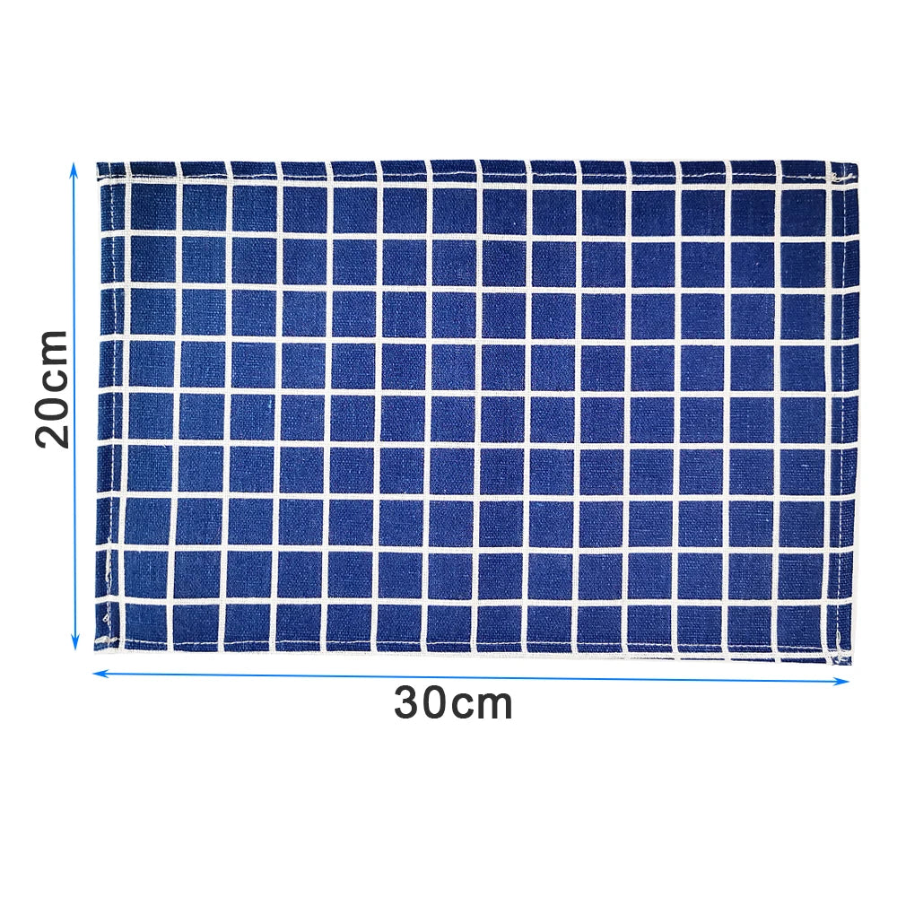 1Pc Polyester Linen Fabric Table Mats