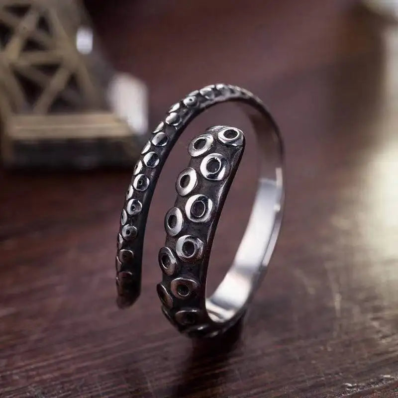 Titanium Steel Octopus Rings