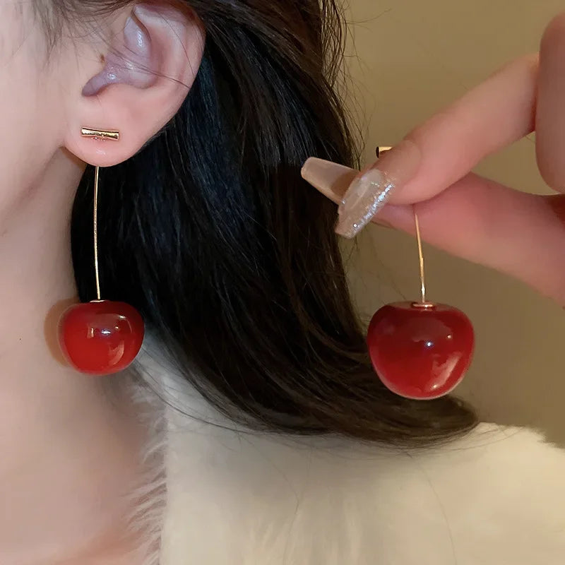 cherry and strawberry earings
