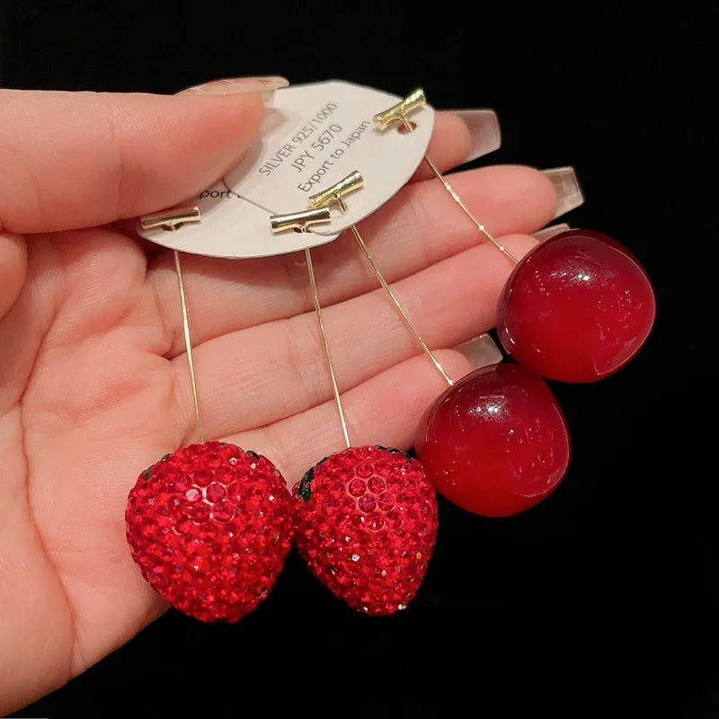 cherry and strawberry earings