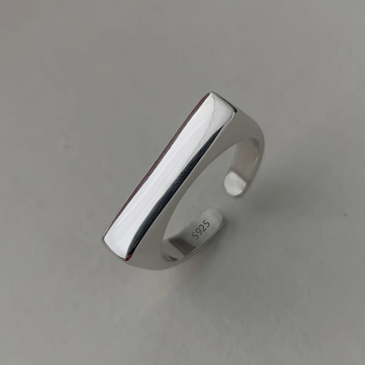 PANJBJ Real 925 Sterling Silver Retro Round Ring For 2 Rigns Women Chain Vintage Fine Jewelry Minimalist Accessories Gift
