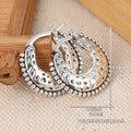 Silver Color Metal Hoop Earrings