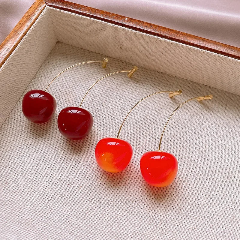 cherry and strawberry earings