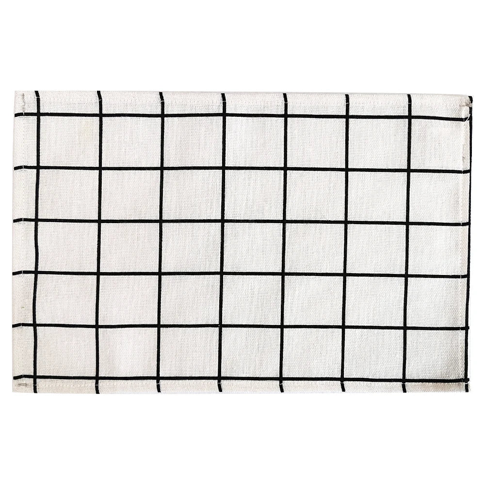 1Pc Polyester Linen Fabric Table Mats