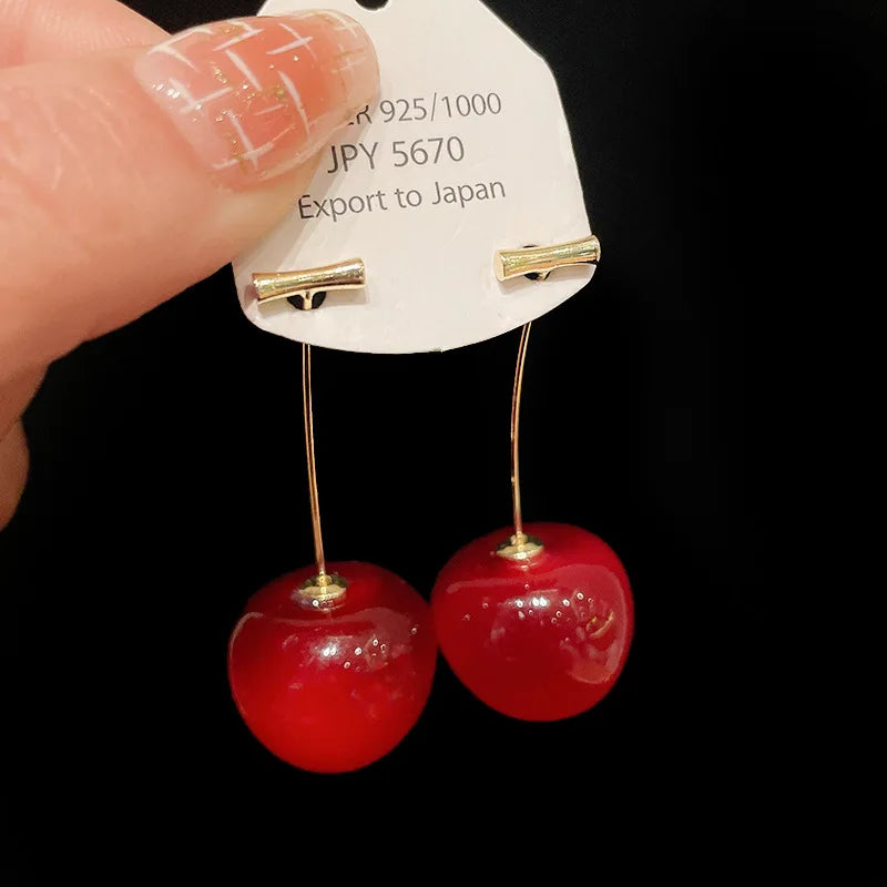 cherry and strawberry earings