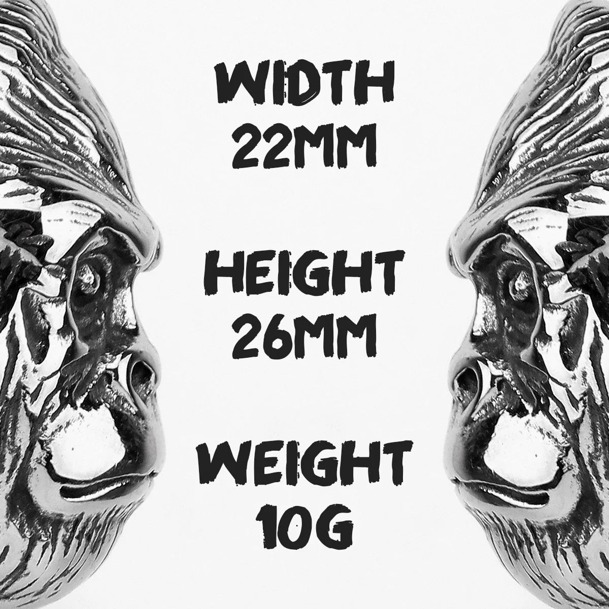 Stainless Steel Men Rings Gorilla