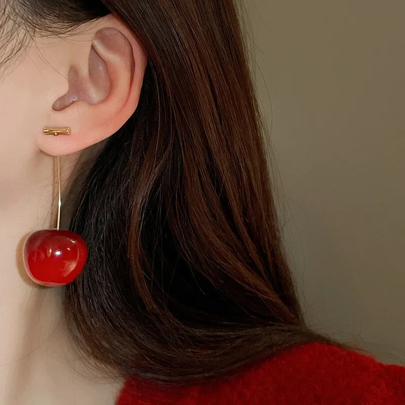 cherry and strawberry earings