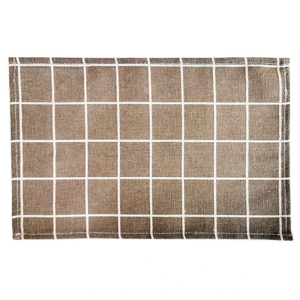 1Pc Polyester Linen Fabric Table Mats
