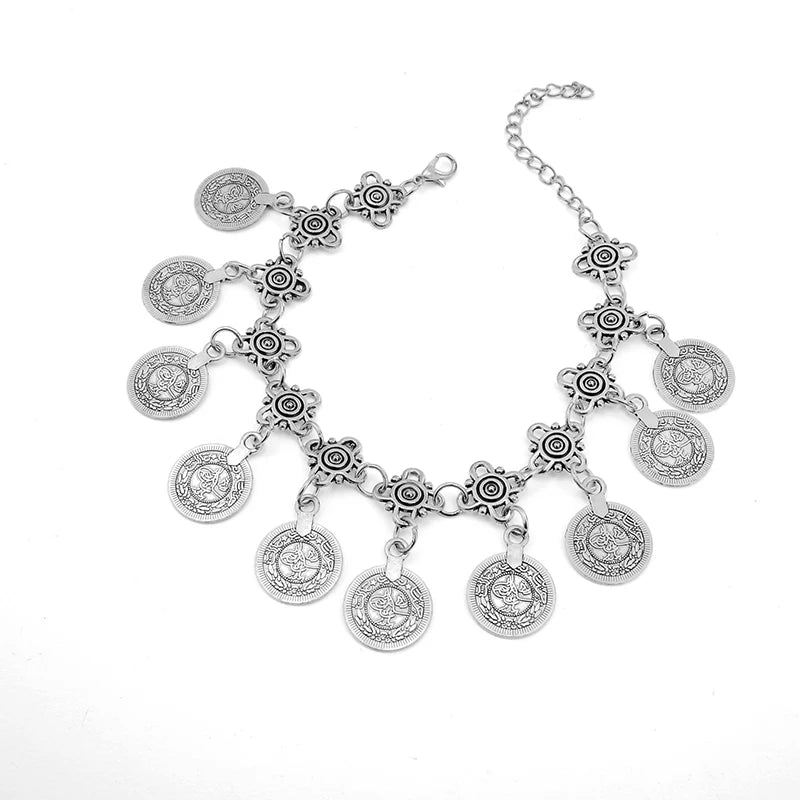 Ethnic Coin Pendant Bracelets