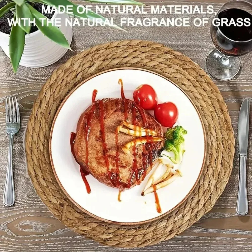 Round Handwoven Rattan Placemats