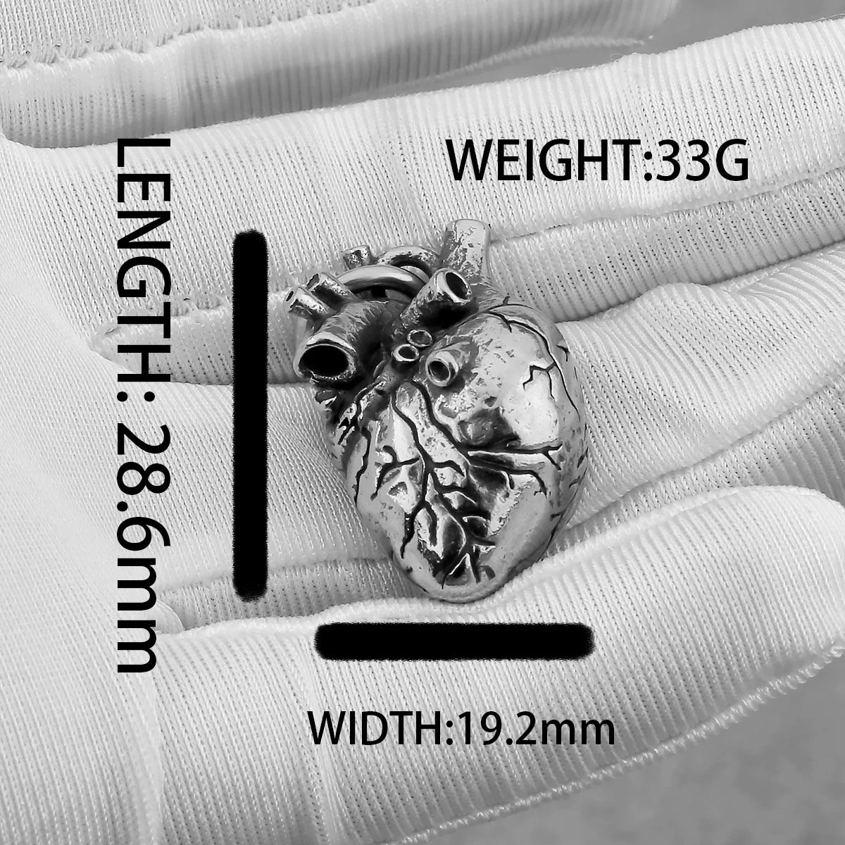 Heart Pendant Necklace Stainless Steel