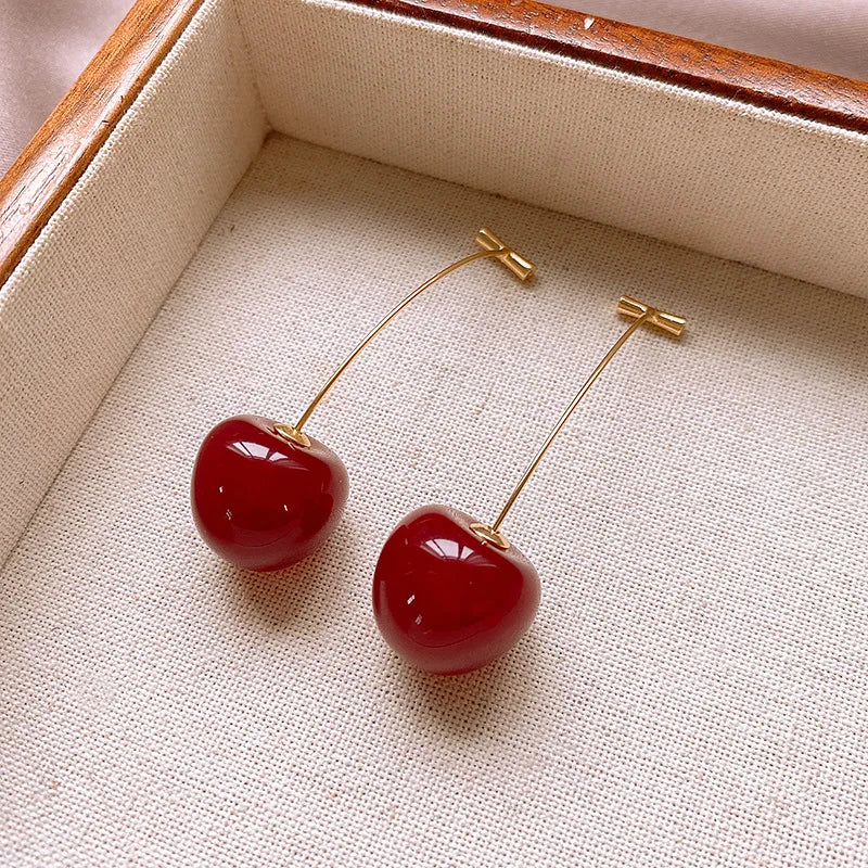 cherry and strawberry earings