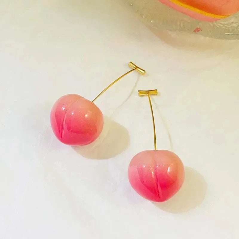 cherry and strawberry earings