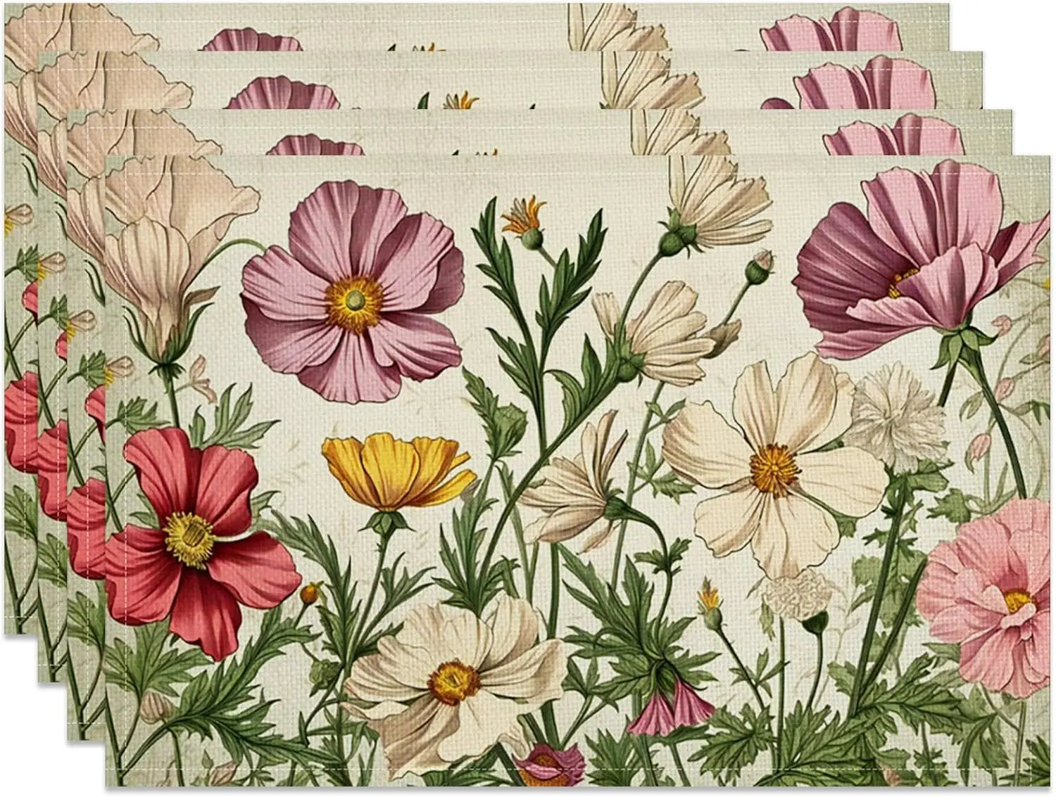 4/6pcs Flower Table Mats