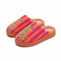 Leopard Print Plush  Indoor Warm Plush Shoes
