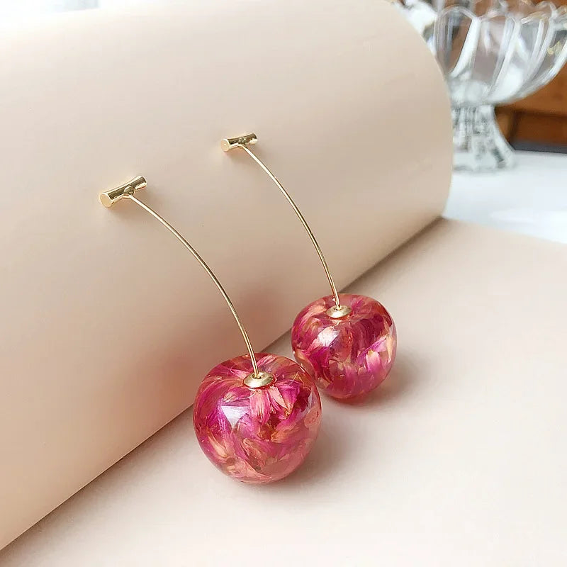 cherry and strawberry earings