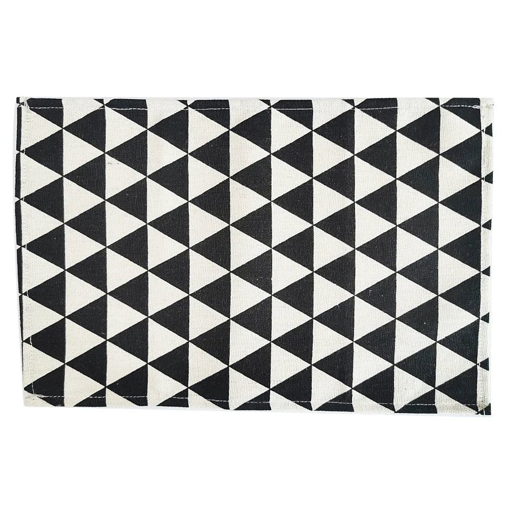 1Pc Polyester Linen Fabric Table Mats