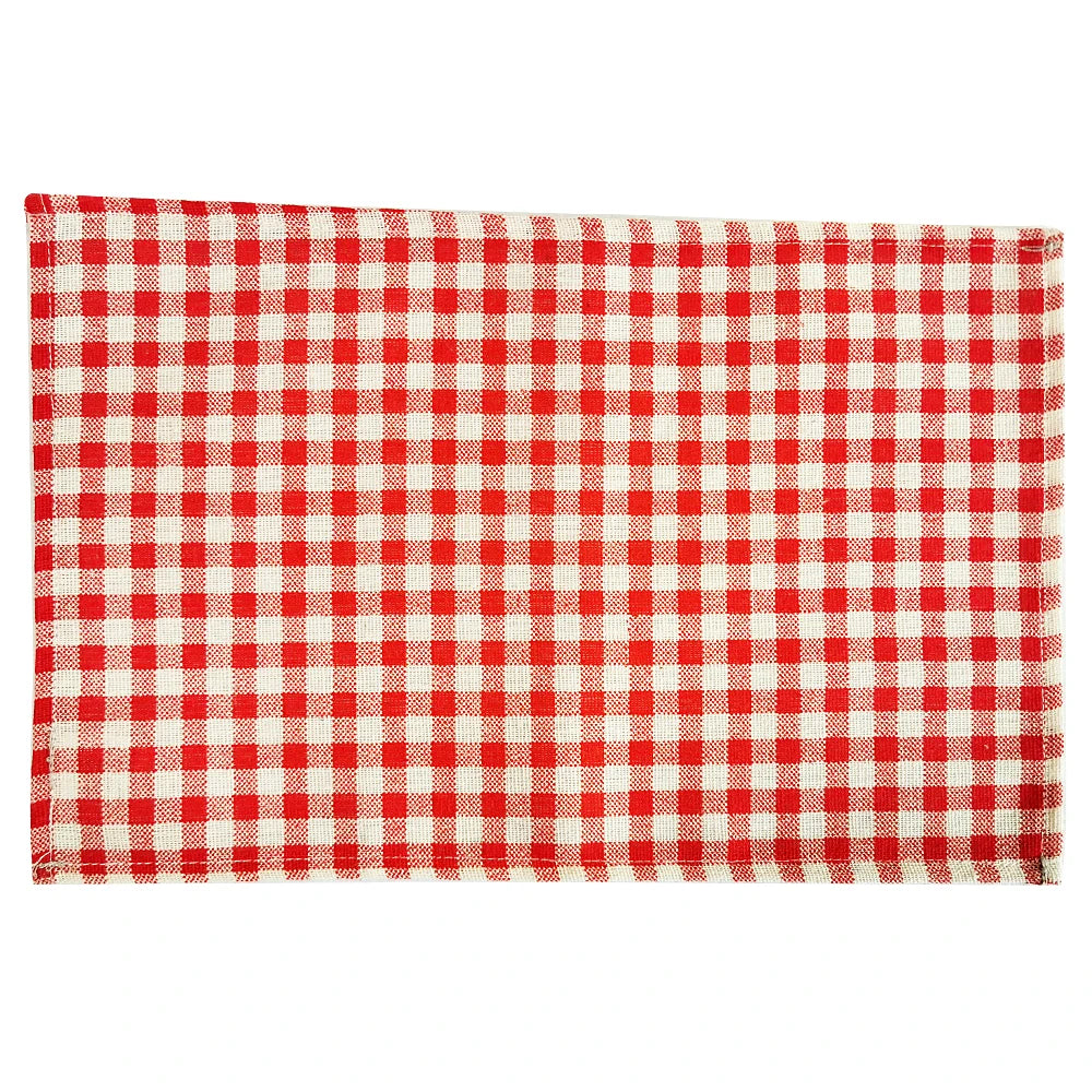 1Pc Polyester Linen Fabric Table Mats