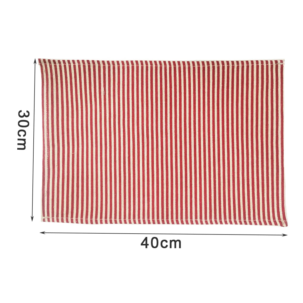 1Pc Polyester Linen Fabric Table Mats