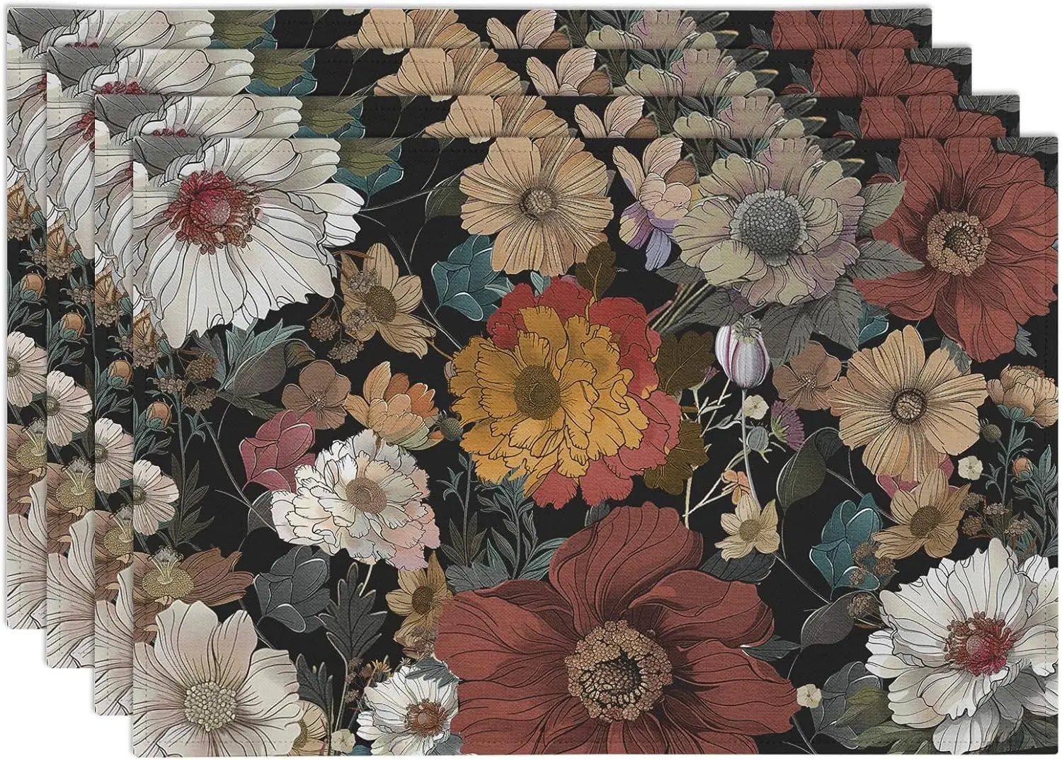 4/6pcs Flower Table Mats