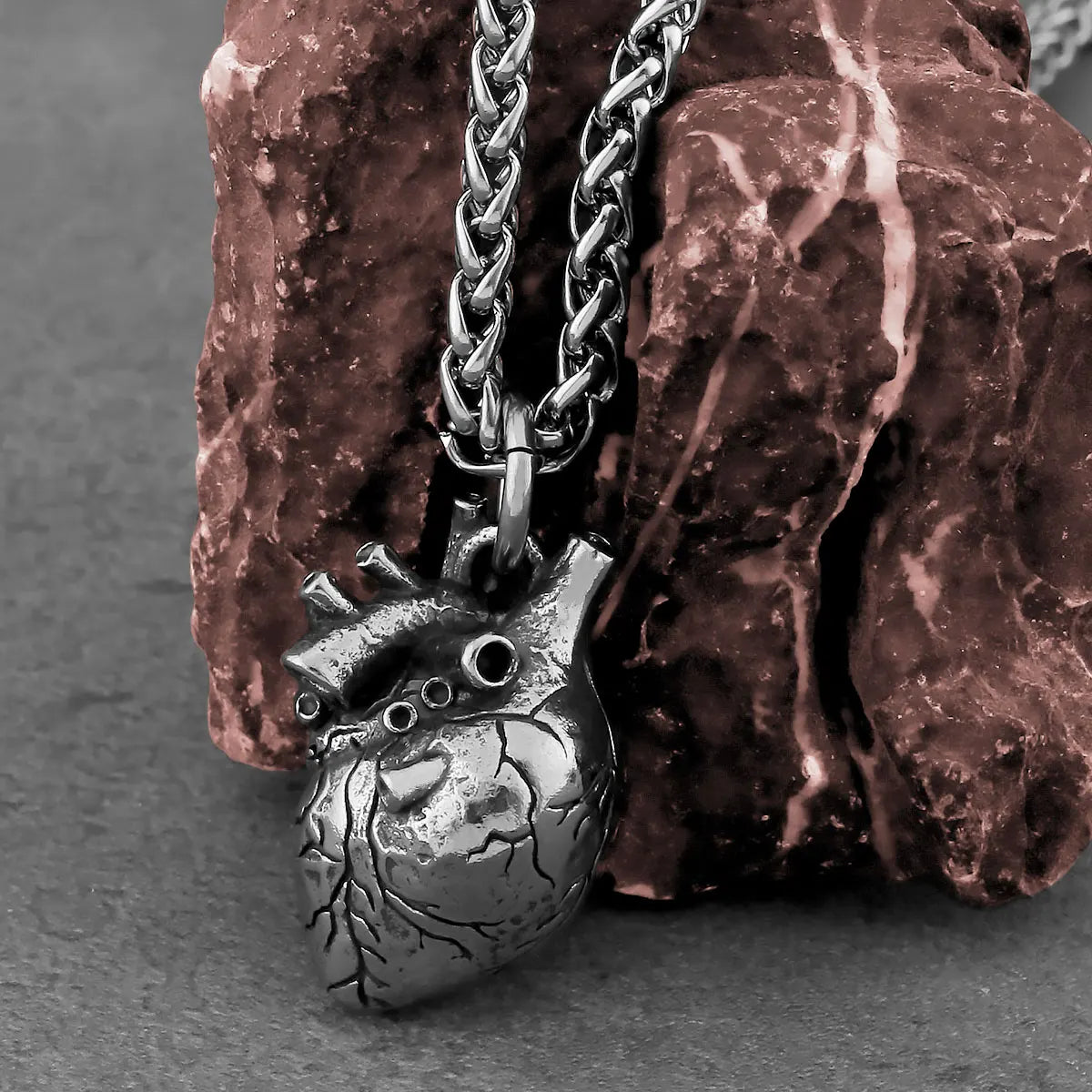 Heart Pendant Necklace Stainless Steel