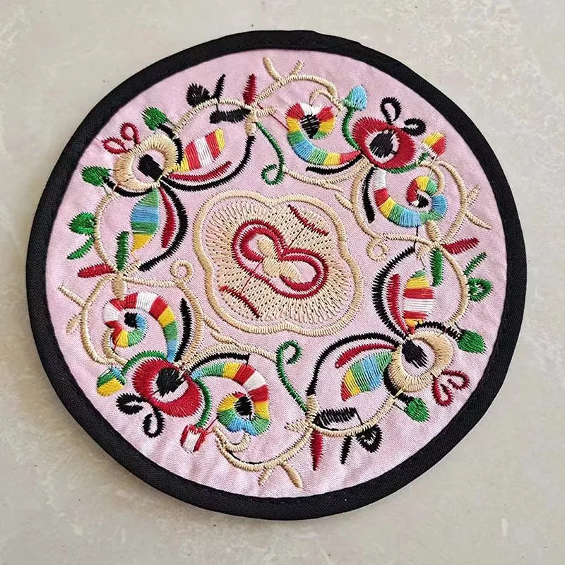 1pc Coasters,  Floral Fabric Coasters Teacup Mat