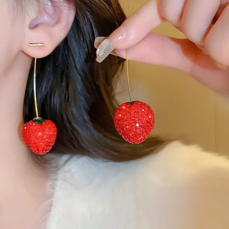 cherry and strawberry earings