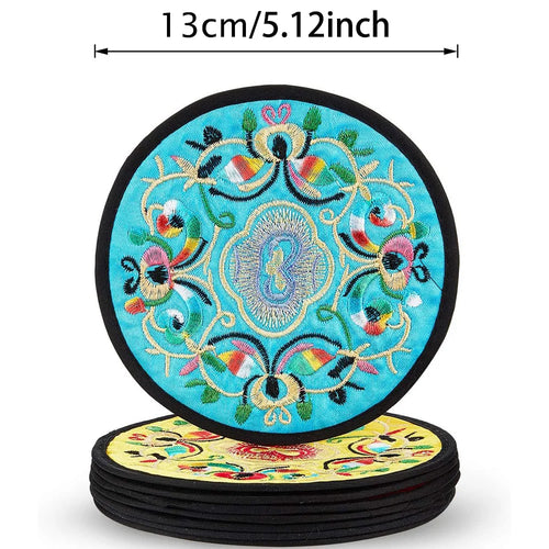 1pc Coasters,  Floral Fabric Coasters Teacup Mat